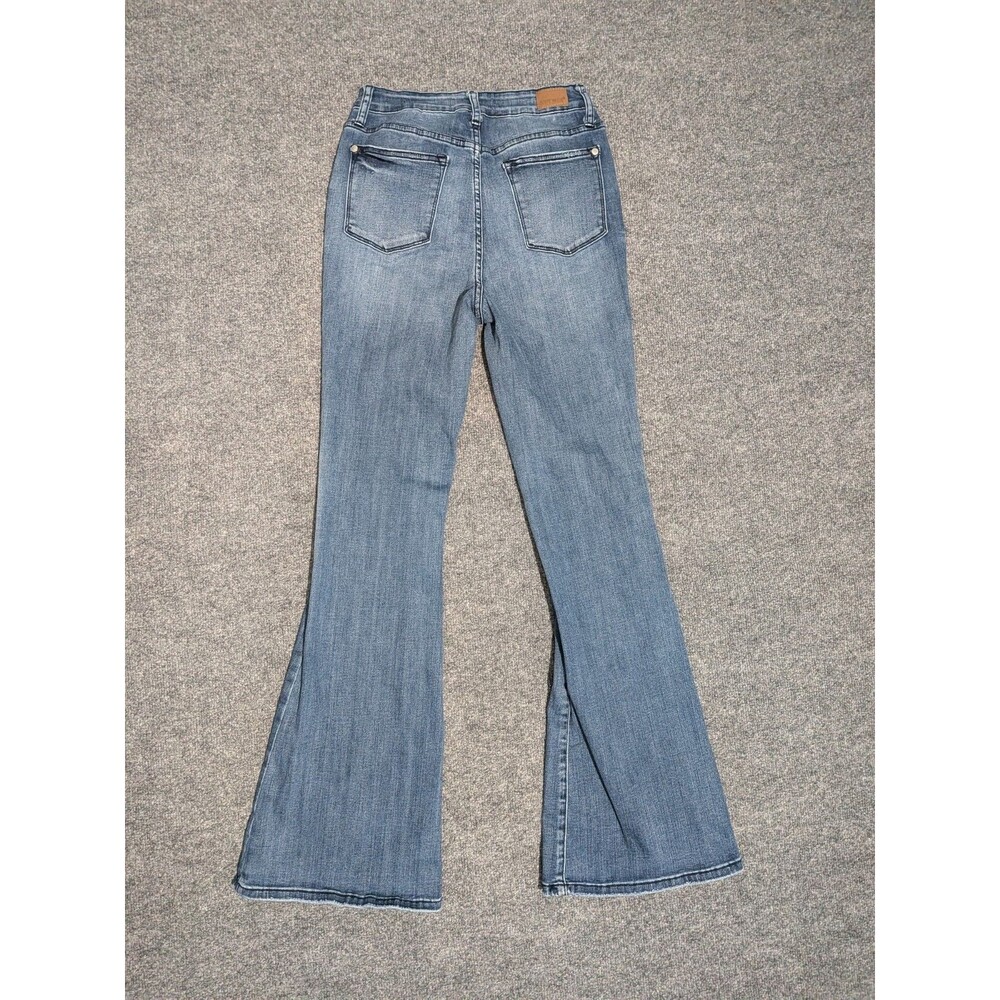 Judy Blue Trouser Flare Jeans Womens 7/28 Denim Blue - Picture 2 of 9